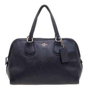Coach‎ 33735 Mini Nolita Black Pebbled Leather Satchel Handbag Purse